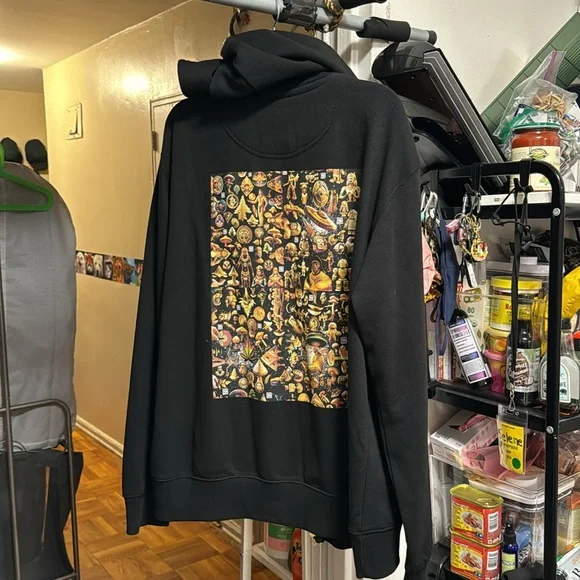 Abstrakjsnc long sleeve black hoodie - Picture 5 of 6